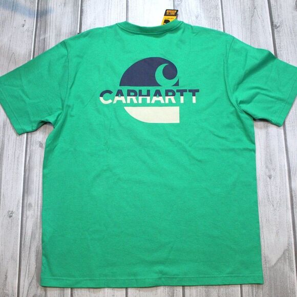 Carhartt Men's Loose Fit Heavyweight Short Sleeve Pocket Graphic T Shirt - Picture 1 of 4